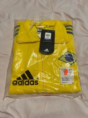 Adidas Originals Brazil 2006 World Cup Track Jacket Size Large Vintage Rare